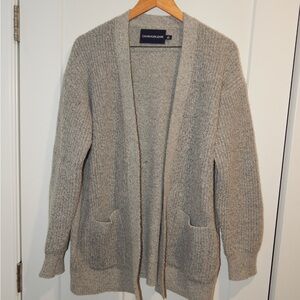 Calvin Klein Jeans Light Gray Open Knit Cardigan
